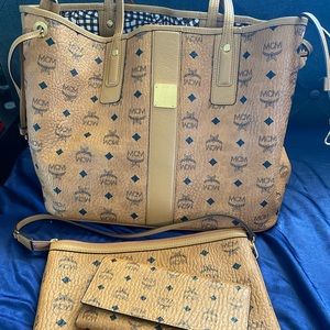 MCM large Liz shopper with matching pouch and wallet